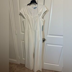 Antonio Melani winter white jumpsuit size 12 nwt retails $179